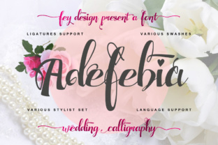 Adefebia: A Modern Script Typeface for Editorial Design