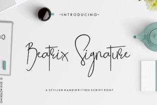Beatrix Signature: A Refined Script Typeface for Editorial Design