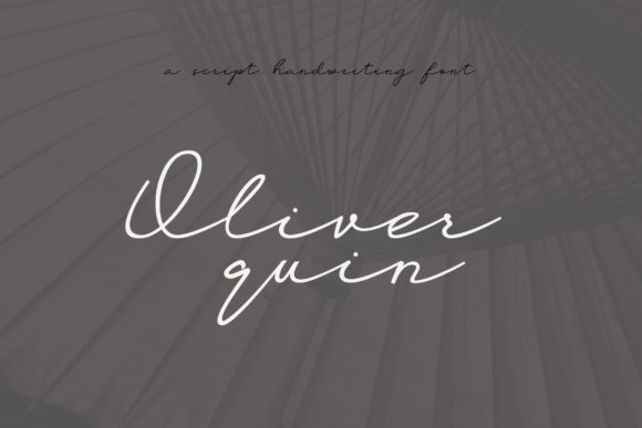 Oliver Quin: A Handwritten Typeface for Editorial Design