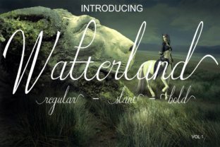 Watterland Typeface: An Elegant Script for Editorial Design